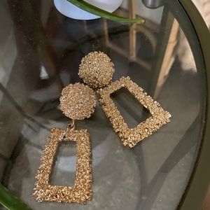 Geometric statement earrings